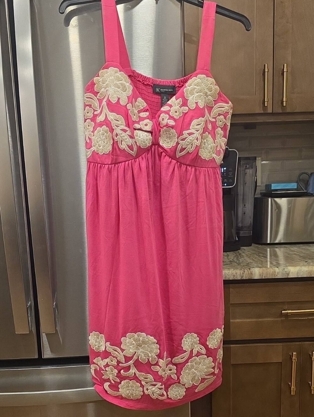 INC International Concepts Pink  Embroidered Sundress